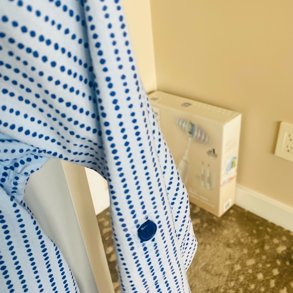 little Marc jacobs blue button down long sleeve w blue dot detail sz 12 - Picture 7 of 7